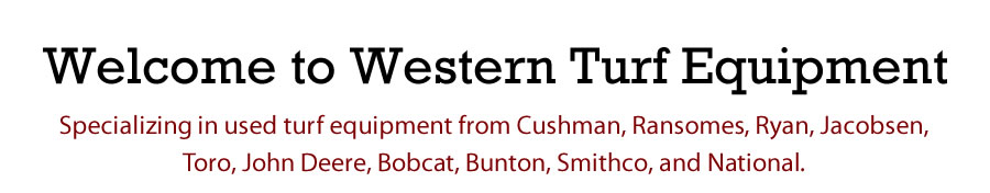 Welcome To Western Turf Equipment